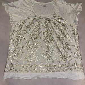 Charter Club Short Sleeve Top‎ with Gold Accents